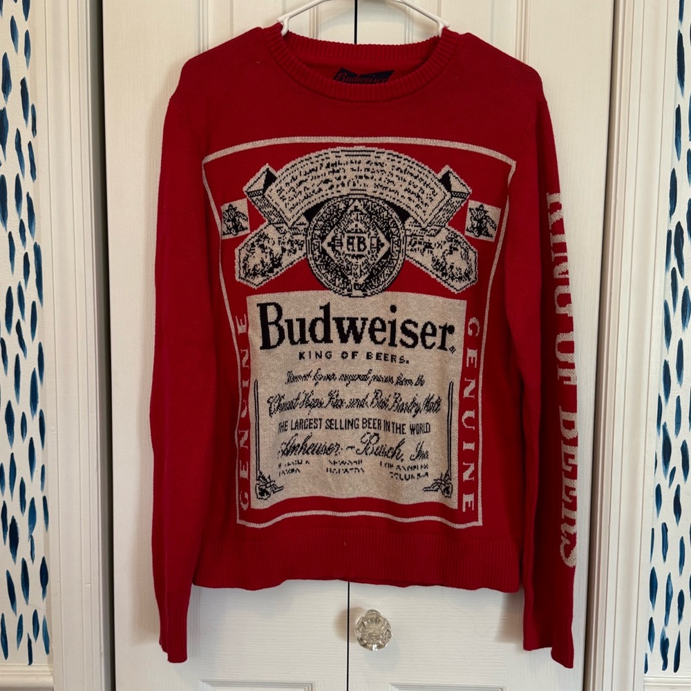 Men’s Lucky Brand Budweiser Crewneck Sweater - Size: Small